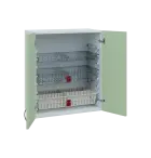 MBH - 65D2 horní skříňka boxová, 2-dveřová, 770x654x440, korpus bílý, dvířka šedo-zelinkavá